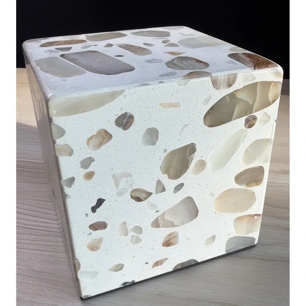 T10~ NIB Fong Light Rock Night Light Tans Neutral Colors Decor